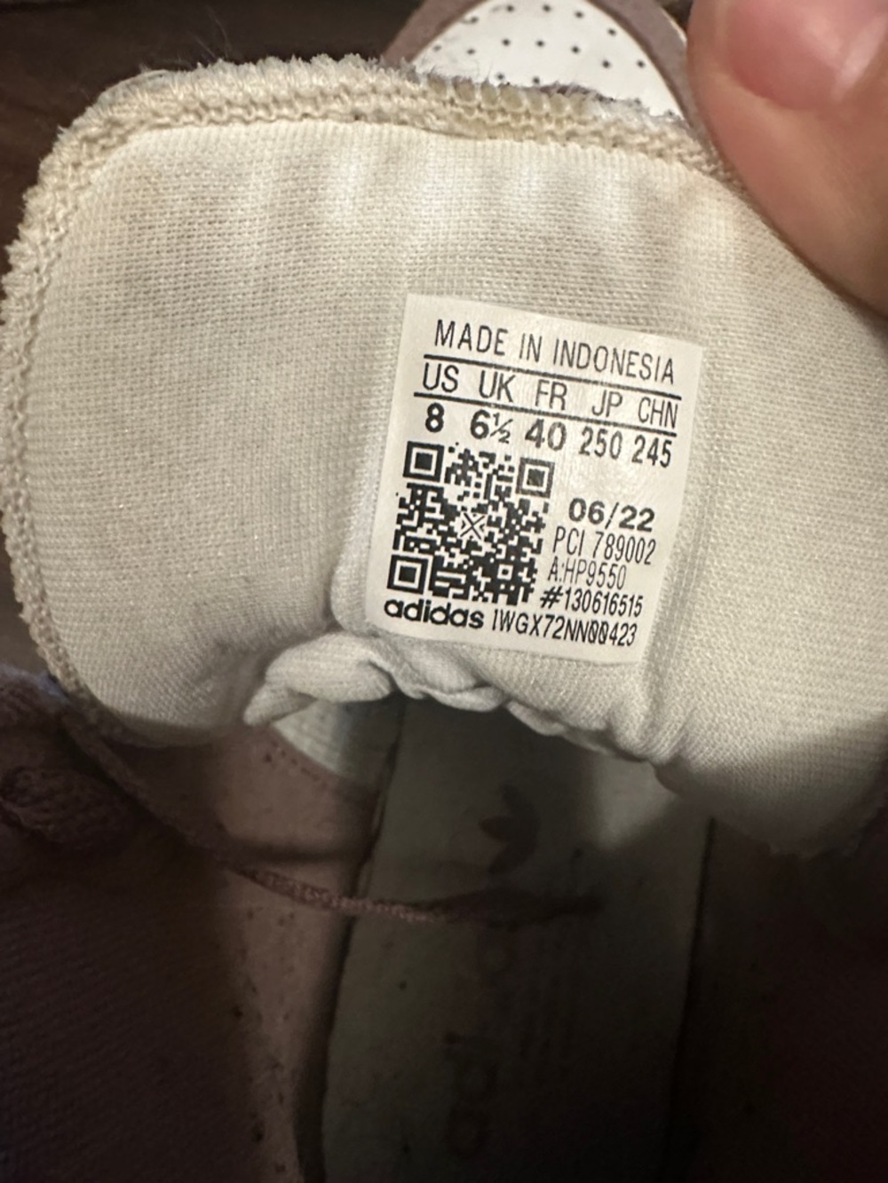 adidas Top Ten High-Tops in Dusty Rose and White - Picture 5 of 5
